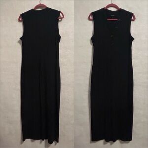 Who what where Sleeveless Ribbed Knit Faux Button Down  Dress size XL